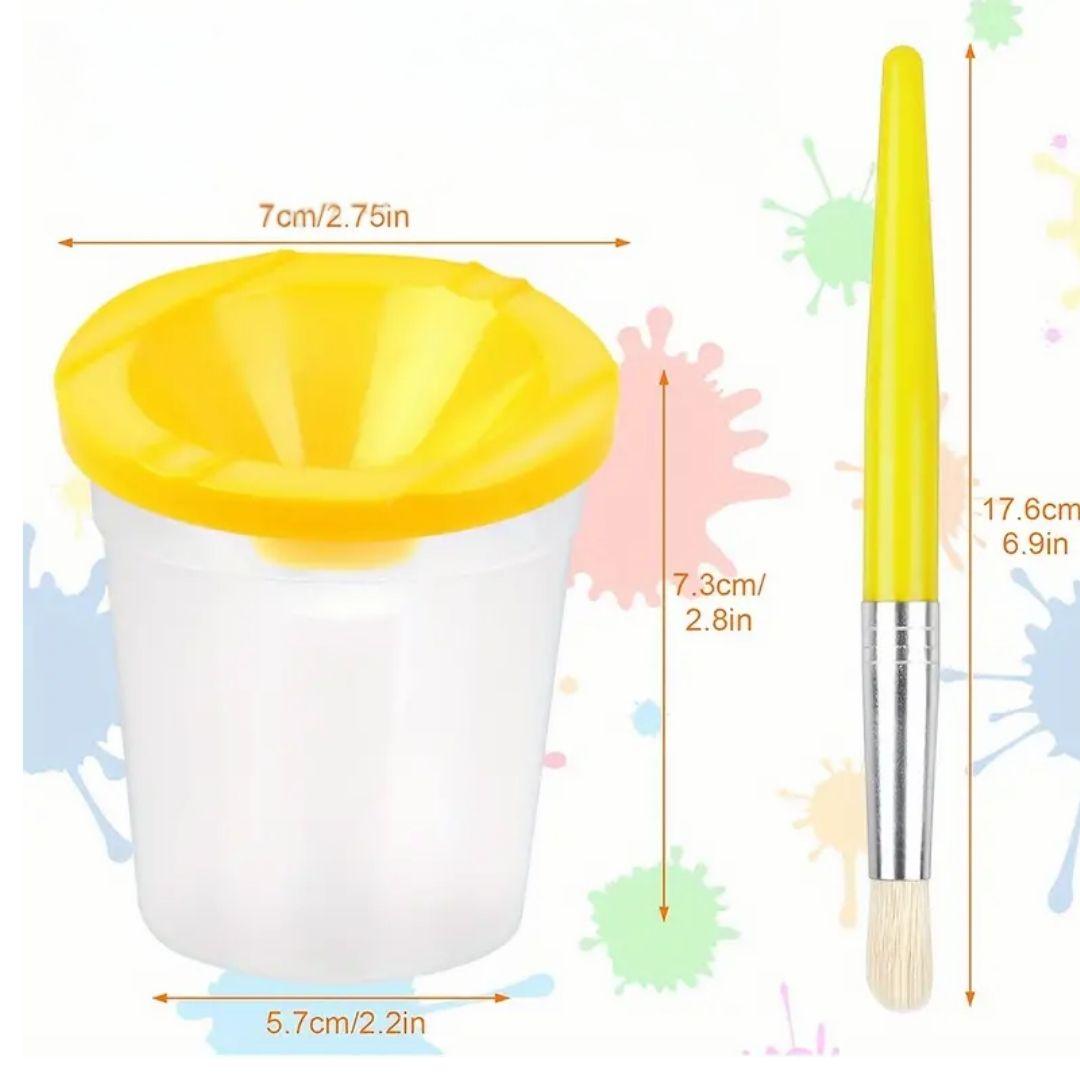 Spill-Proof Paint Cups with Brush Set - Made2Motivate