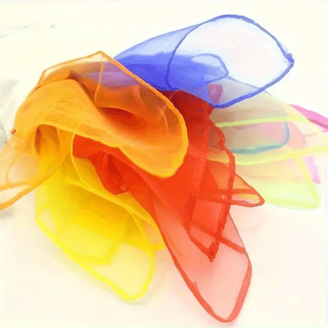 Sensory Juggling Scarves - 7pc β Fun, Colorful, and Engaging Movement Scarves - Made2Motivate