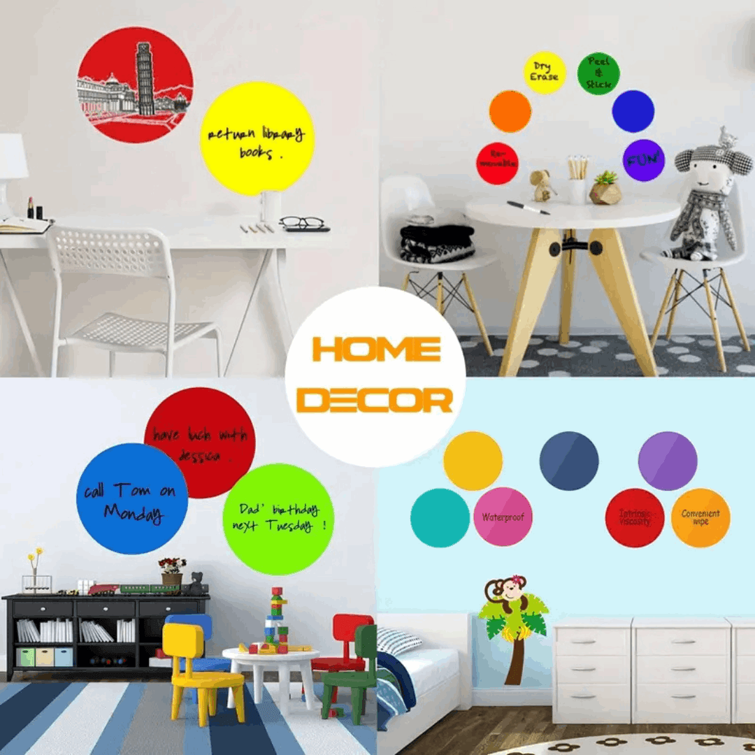 Colorful Dry Erase Dots β 8 Piece Set of Vibrant, Reusable Stickers for Classroom Organization & Creative Learning