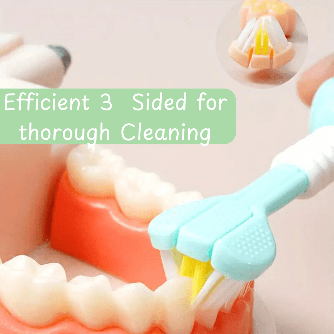 TinyPaws 3-Sided Toothbrush β Set of 2, For Faster, Fun Brushing! - Made2Motivate