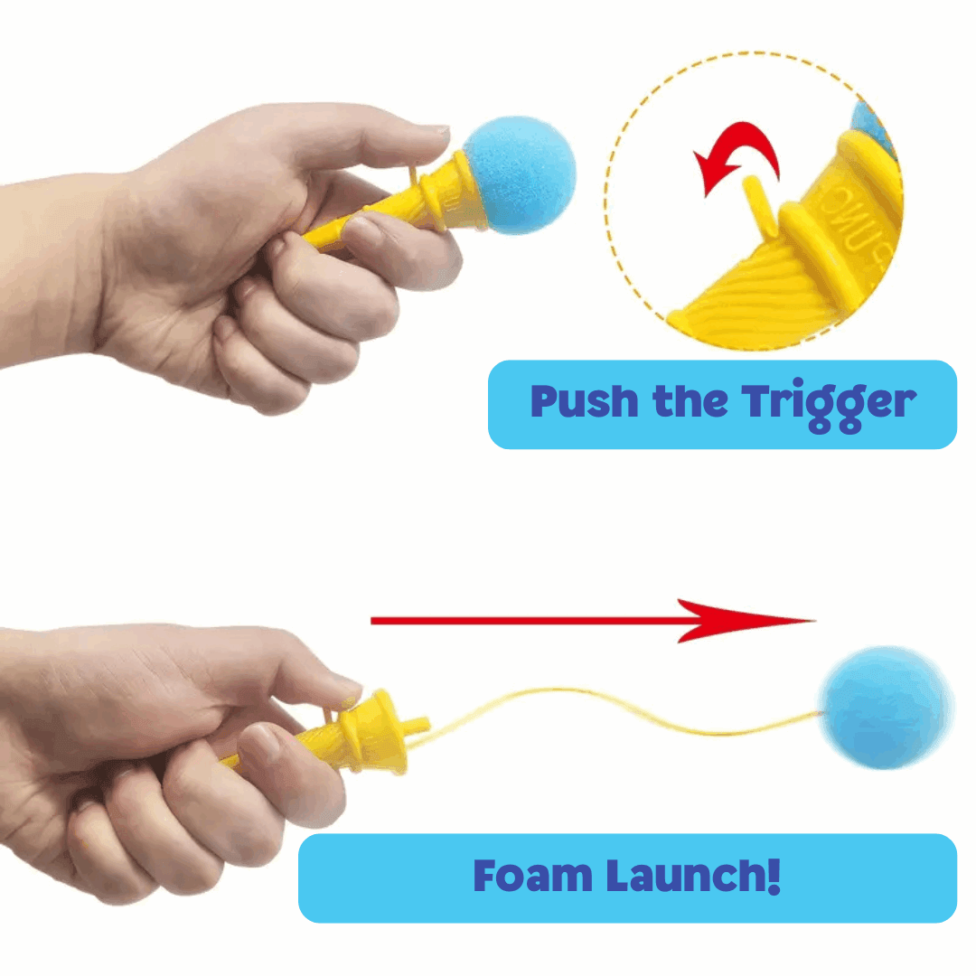 Cone Catch Popper Set – 4 Mini Cones for Fun Motor Skill Development & Active Play