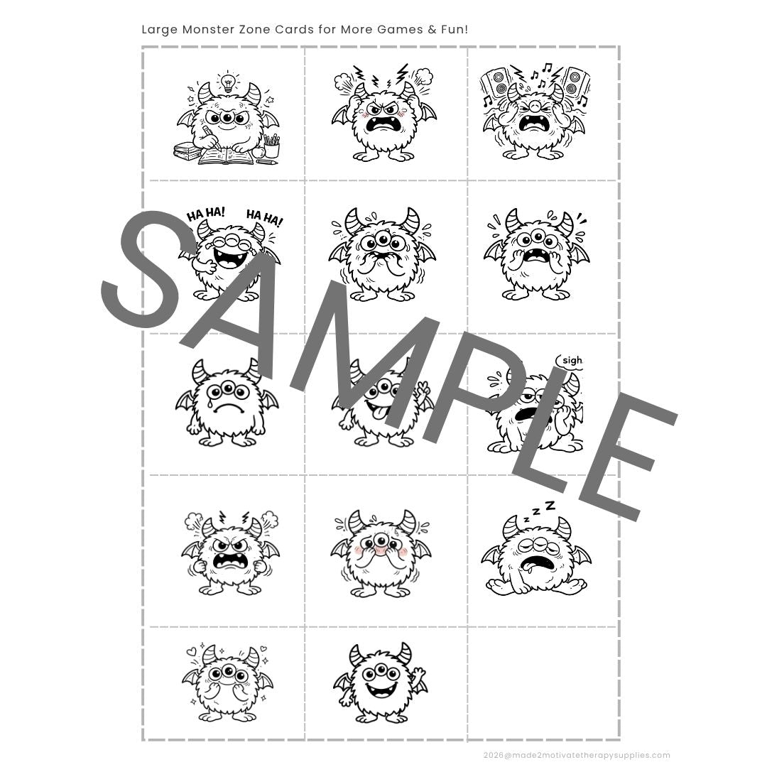 Monster Zones of Regulation Pack – Fun, Engaging Emotional Regulation Activities for Kids