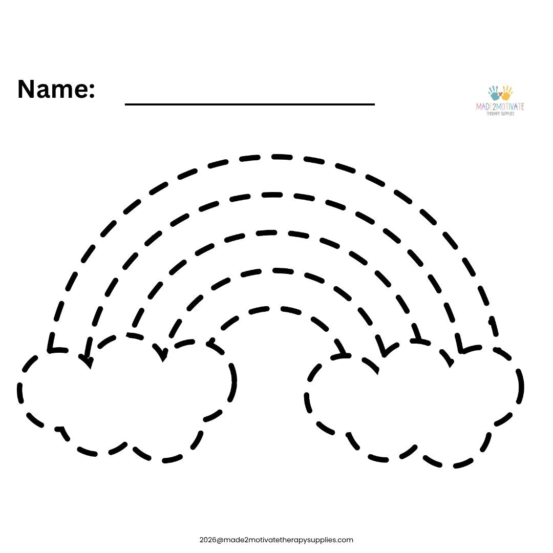 Rainbow Tracing Printable – Fine Motor and Pre-Writing Activity for Kids