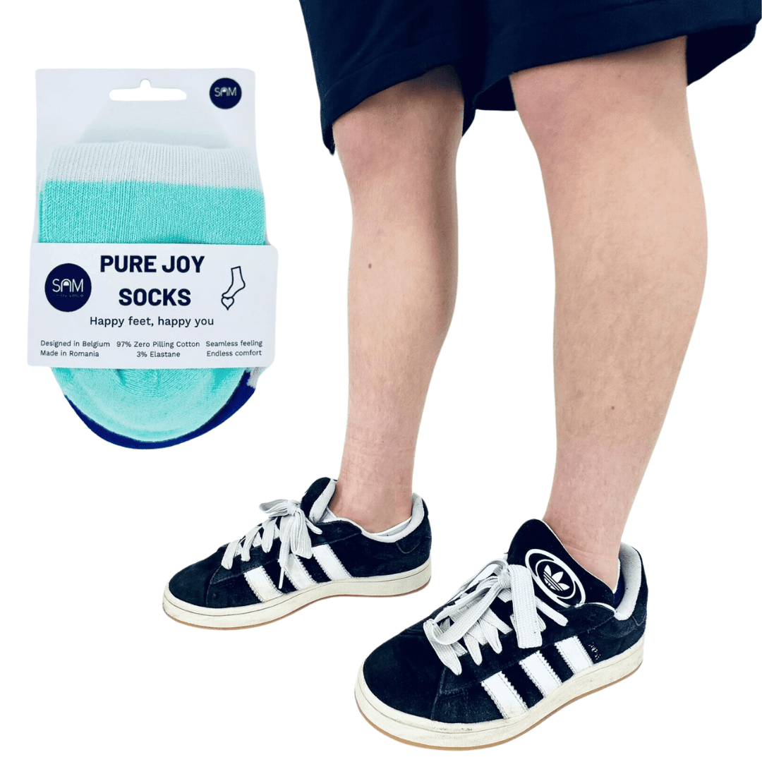 Sensory Friendly Seamless Sneaker Socks – 3 Pack of Super Soft, Tagless Socks with Flat Seams for Ultimate Comfort - Made2Motivate