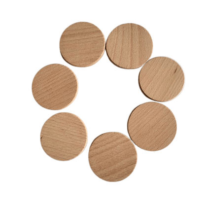 Textured Sensory Discs-Wood (7 pcs)