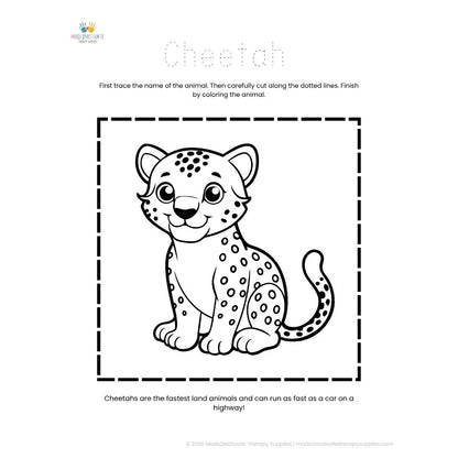 Jungle Animal Tracing & Cutting Pack | Free Pre-K Printable