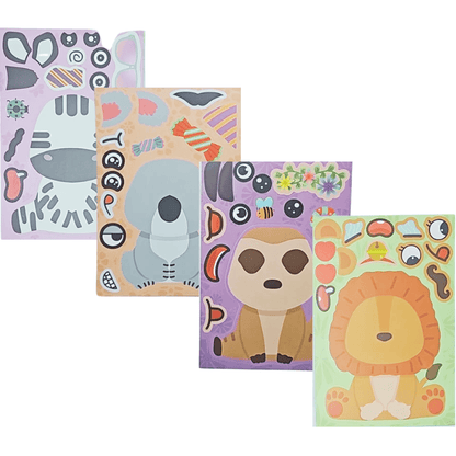 Animal Theme Sticker Set – 8-Piece Interactive DIY Stickers