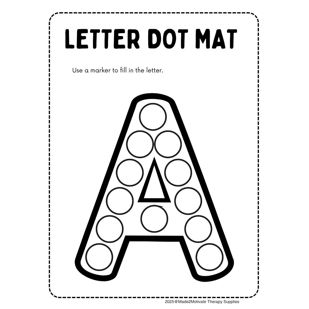 Alphabet Do A Dot Letter Mats Fine Motor & Letter Recognition Activity Pack