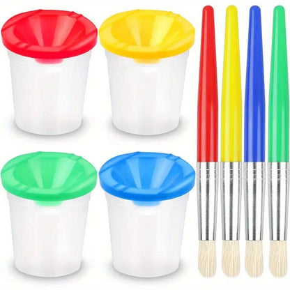 Spill-Proof Paint Cups with Brush Set - Made2Motivate