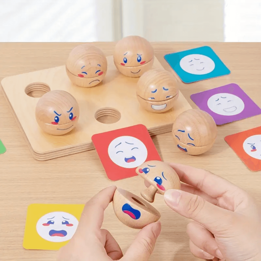Mood Match-up Mates- Wood Educational Emotion Puzzle - Made2Motivate