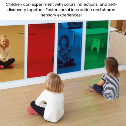 Acrylic Shatterproof Mirrors – Set of 5 Safety Wall Mirrors for Sensory Rooms and Early Learning