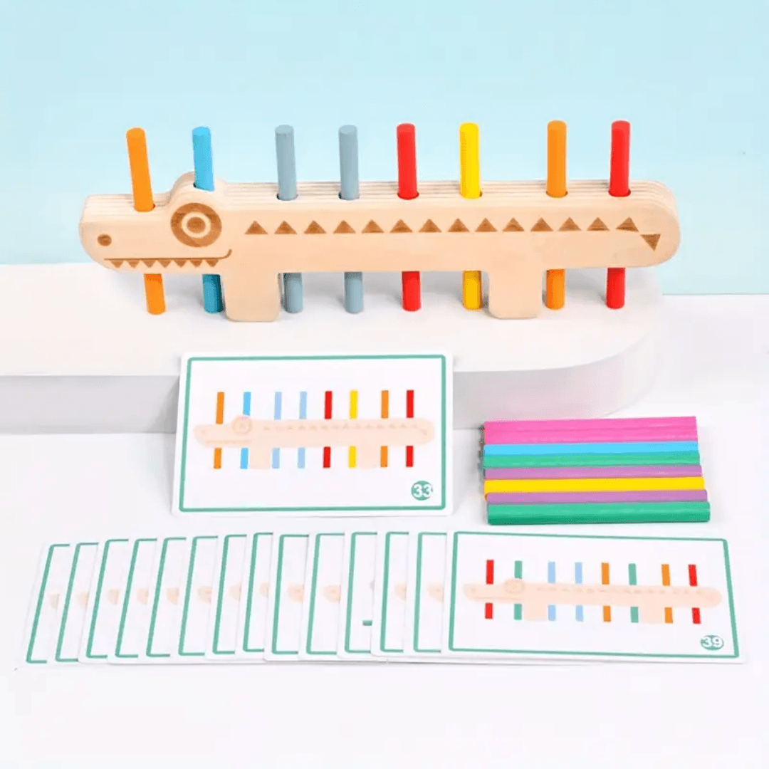 Crocodile Color Sort & Match Wood Toy - Made2Motivate