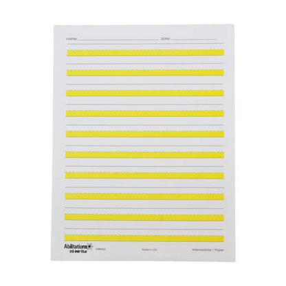 Abilitations Hi-Write Intermediate Paper – Level 1 | 100 Sheets for Writing Improvement; Letter Placement