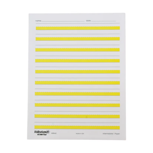 Abilitations Hi-Write Intermediate Paper – Level 1 | 100 Sheets for Writing Improvement; Letter Placement