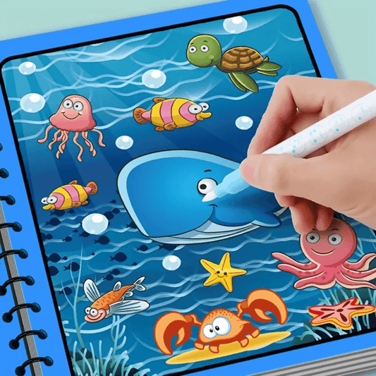 Sea Theme Magic Water Coloring Book – Reusable Fun for Kids!