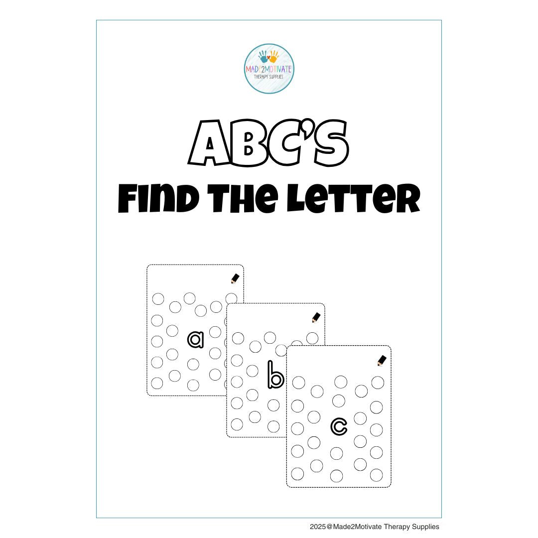 Alphabet Letter Find & Color Activity Workbook (A-Z Printable PDF)