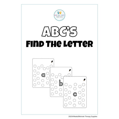 Alphabet Letter Find & Color Activity Workbook (A-Z Printable PDF)