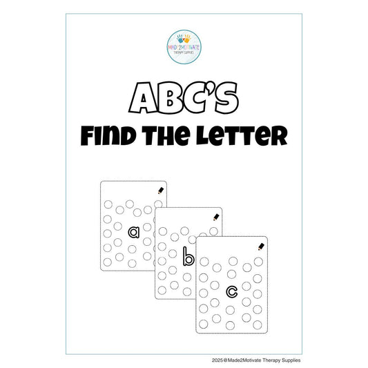 Alphabet Letter Find & Color Activity Workbook (A-Z Printable PDF)