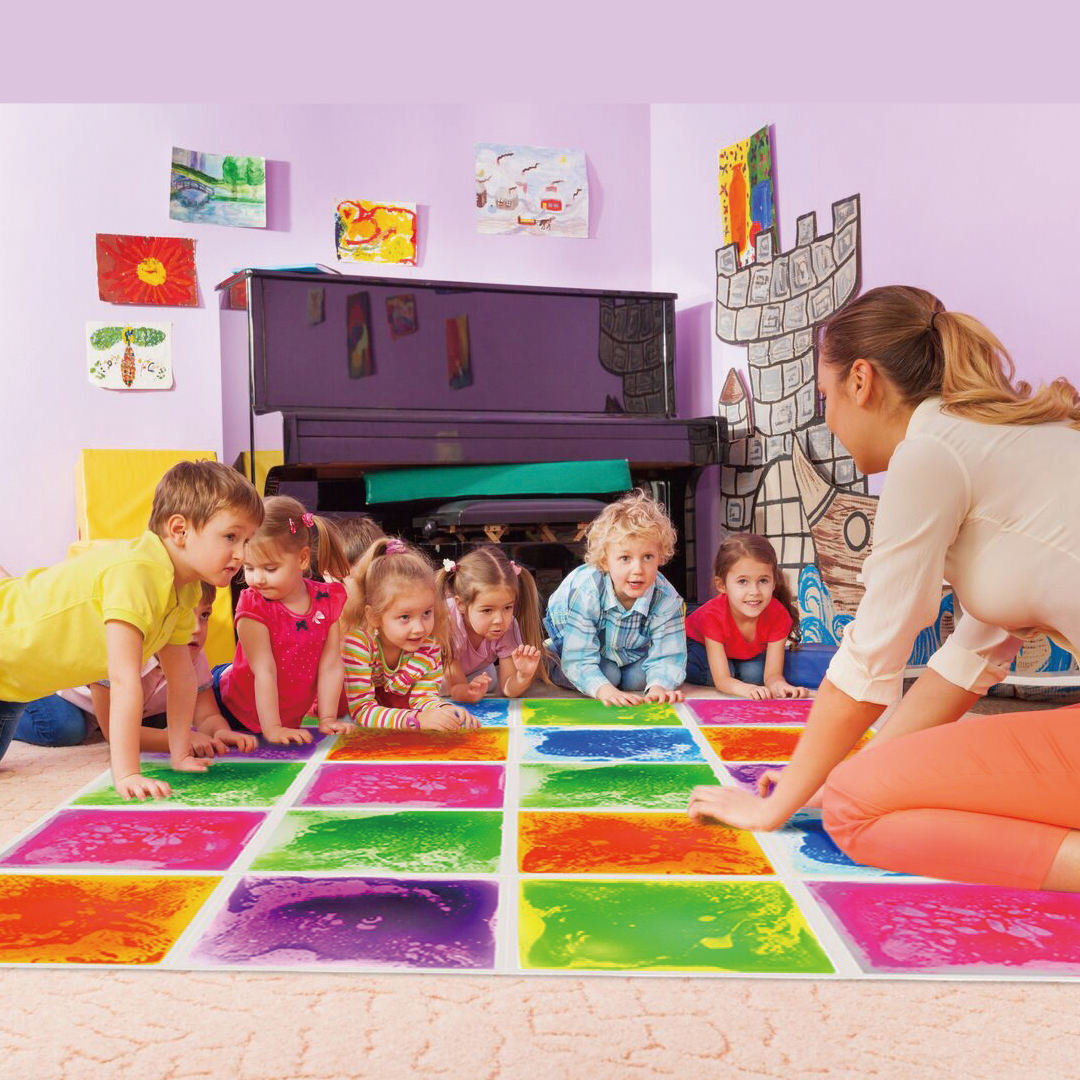 Liquid Sensory Floor Tiles Set of 6 Multi Sizes