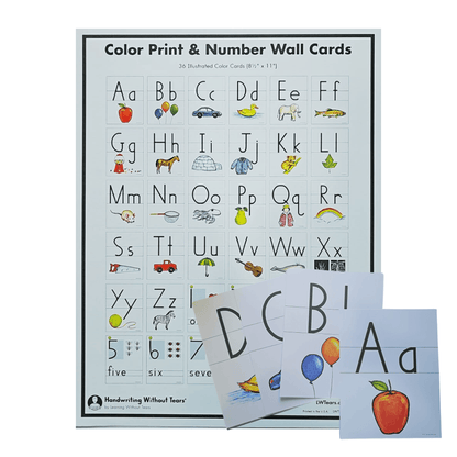Color Print & Number Wall Cards – A4 Size | Handwriting Without Tears