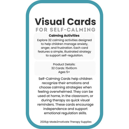 Visual Self-Calming Cards – 32 Strategies to Support Emotional Regulation in Children