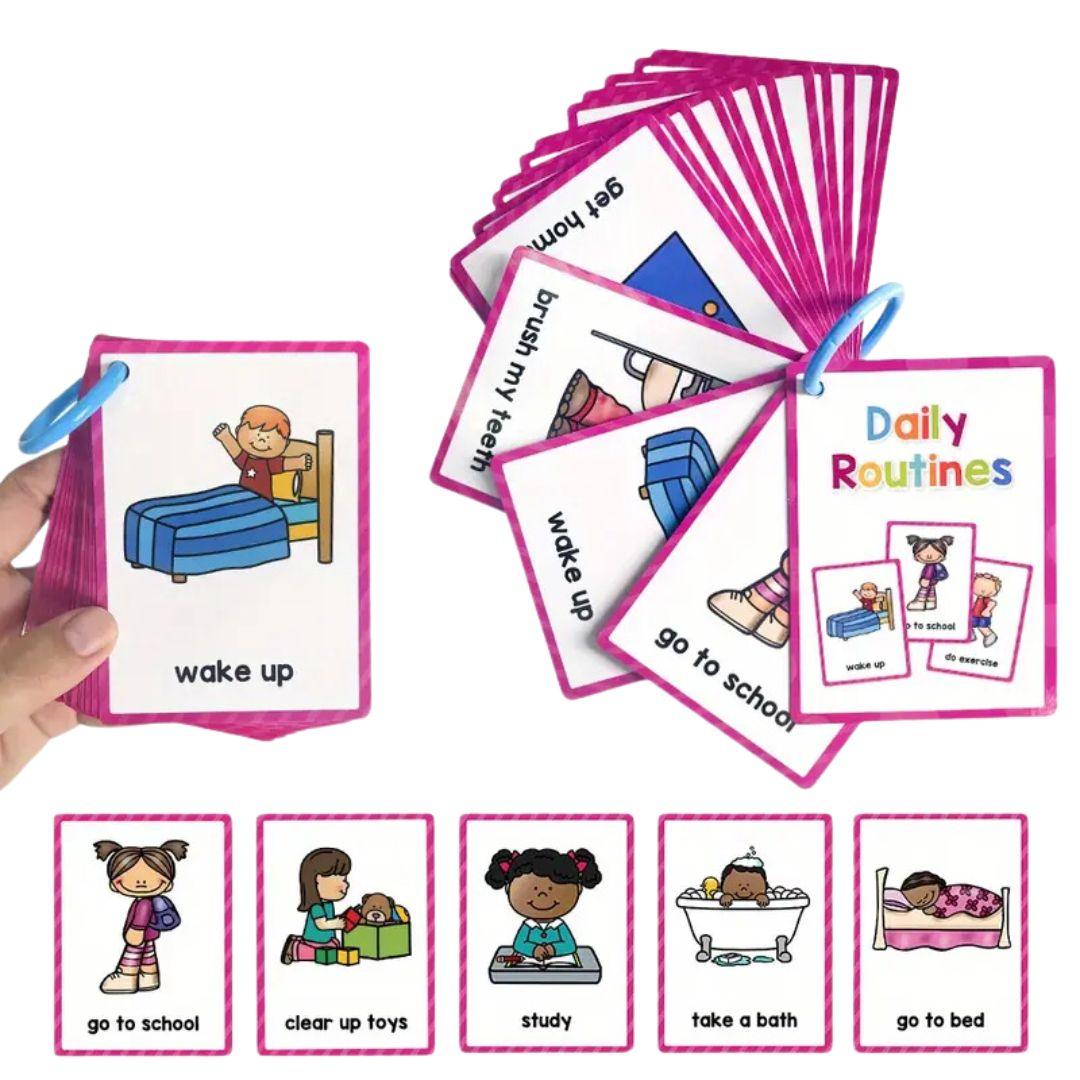 Daily Routines Flashcards for Kids - Made2Motivate