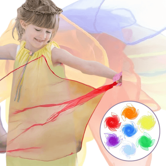 Sensory Juggling Scarves - 7pc – Fun, Colorful, and Engaging Movement Scarves - Made2Motivate