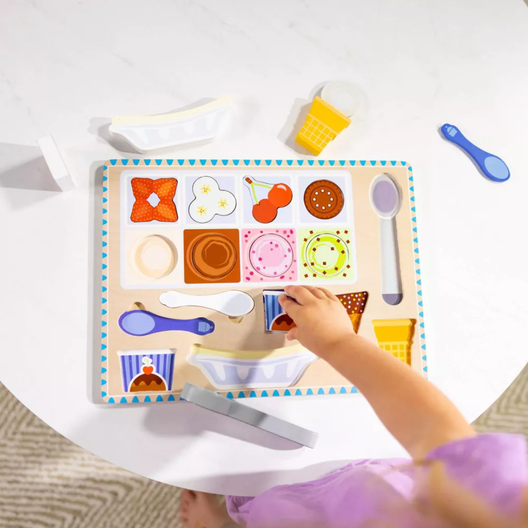 Melissa & Doug Puzzle Play: Ice Cream Set – Scoop, Match & Imagine!