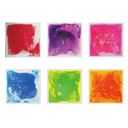 Liquid Sensory Floor Tiles Set of 6 Multi Sizes