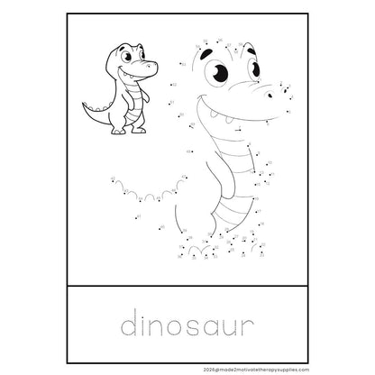 36 Dot-to-Dot Animal Printables with Letter Tracing