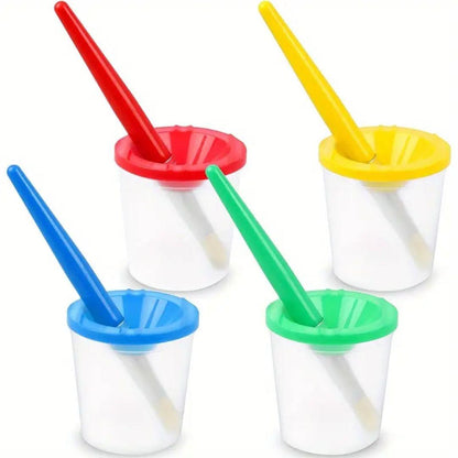 Spill-Proof Paint Cups with Brush Set - Made2Motivate
