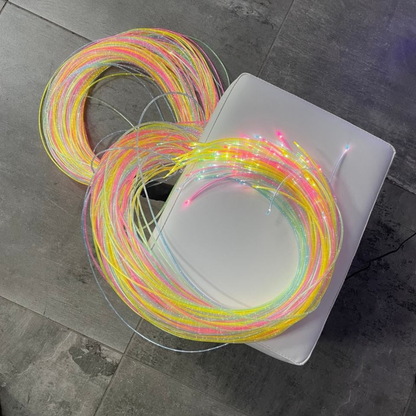 Sensory Fiber Optic Sitting Cube – Interactive Padded seat with 100 Heat-Sealed Light Strands