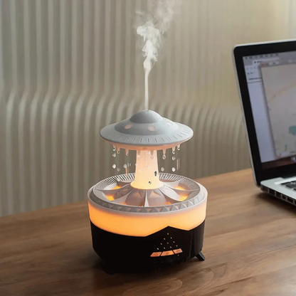 Raindrop Aroma Diffuser – Ultrasonic Essential Oil Diffuser with 7-Color LED Night Light & Whisper-Quiet Operation