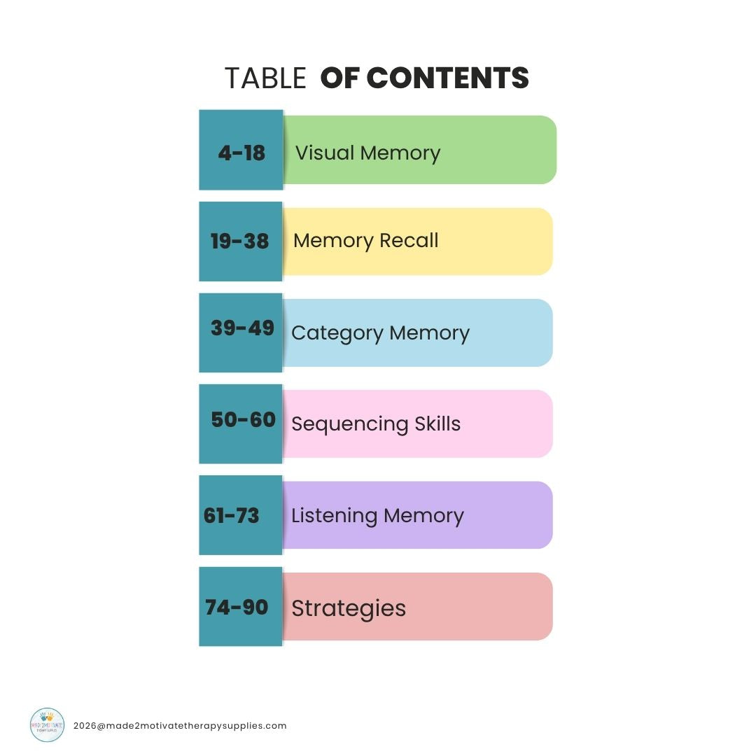 Working Memory Activity Packet (Ages 7–15) | 55+ Worksheets & 10 Proven Strategies
