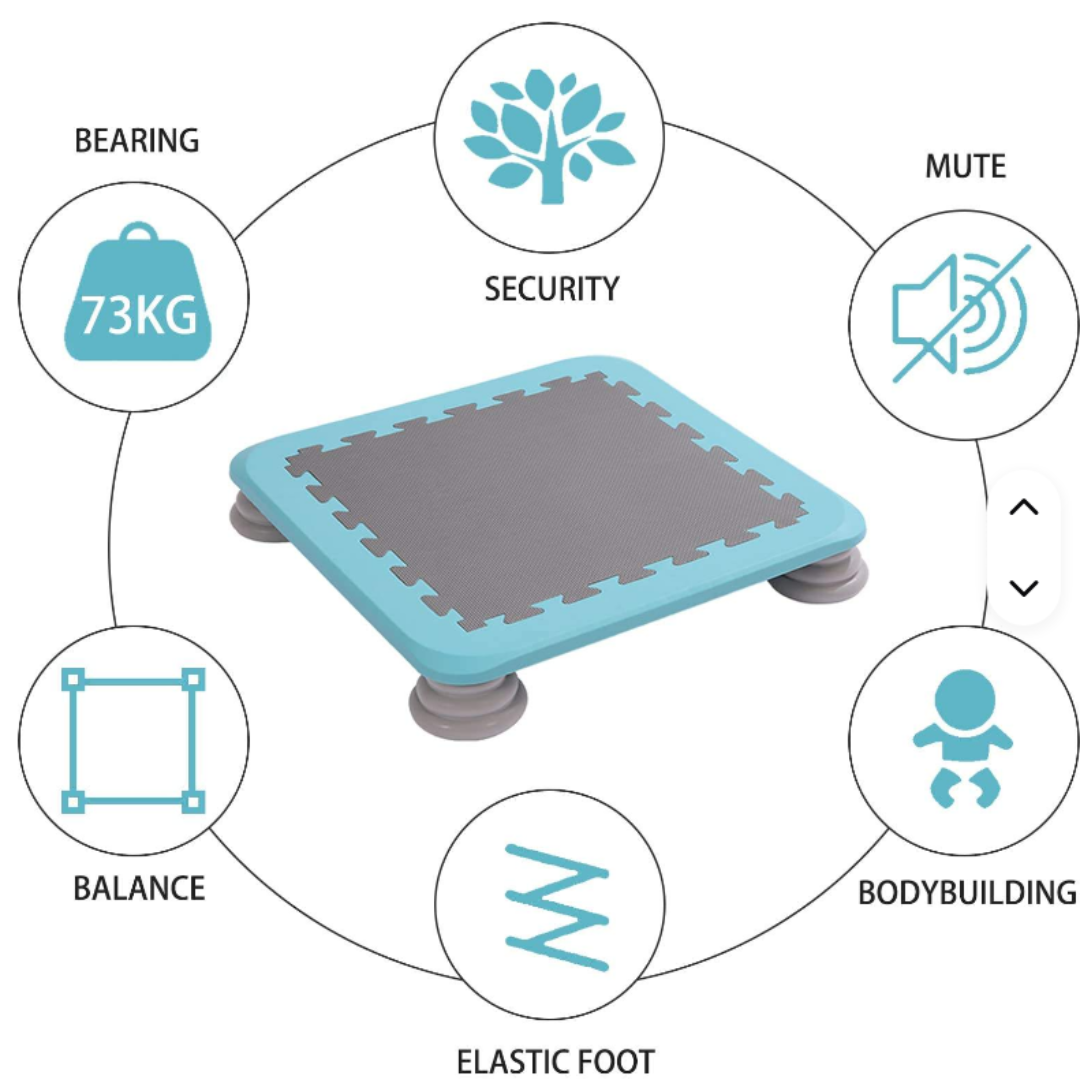 Kids’ Silent Portable Mini Trampoline – Indoor Jumping Mat with Shock-Absorbing Elastic Feet