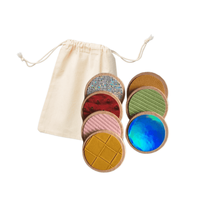 Textured Sensory Discs-Wood (7 pcs)