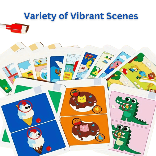 Scene Spotters Spot the Difference Cards – Fun, Interactive Observation Game! - Made2Motivate