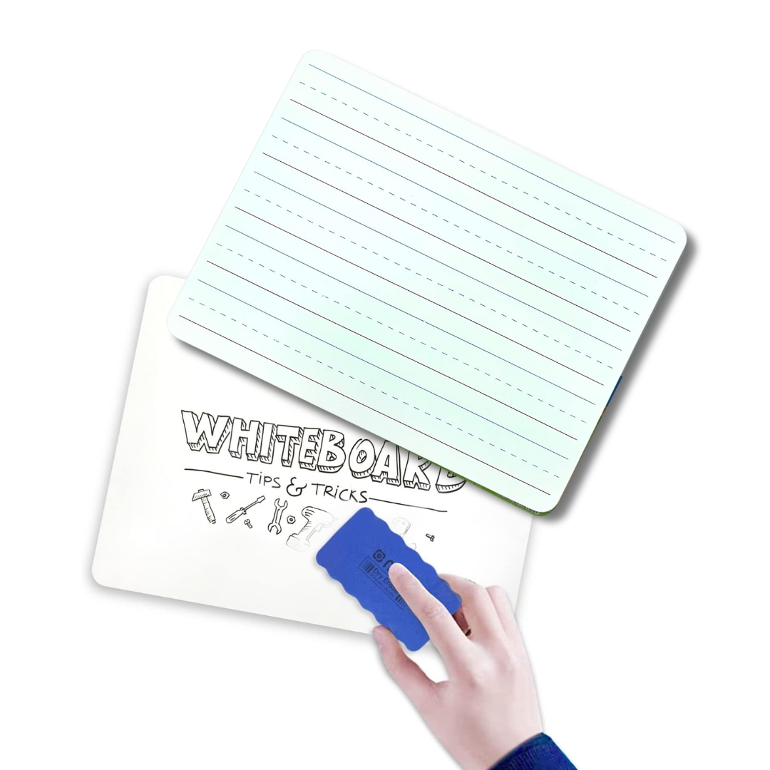 Dry-Erase Frameless A4 Whiteboard – Double-Sided for Writing & Drawing-Set of 5