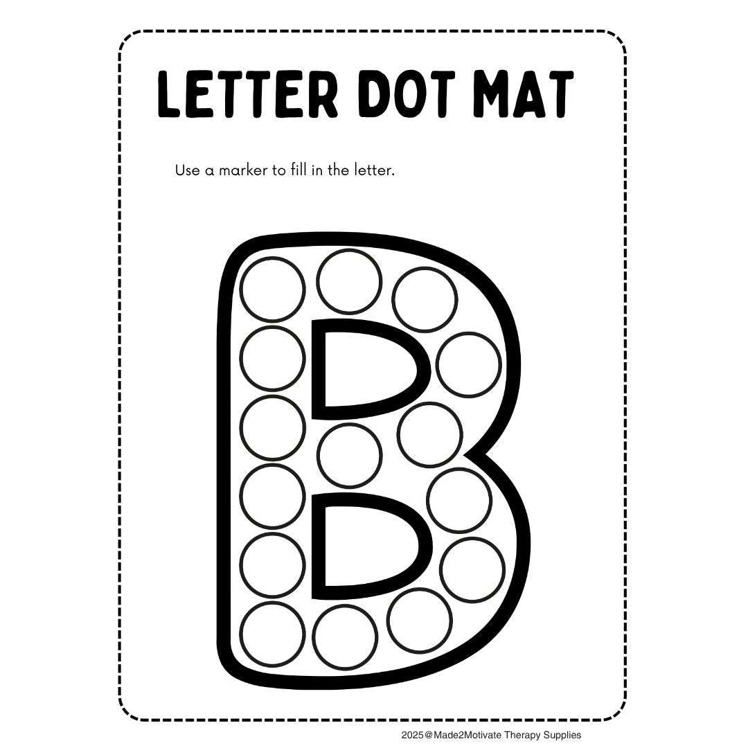 Alphabet Do A Dot Letter Mats Fine Motor & Letter Recognition Activity Pack