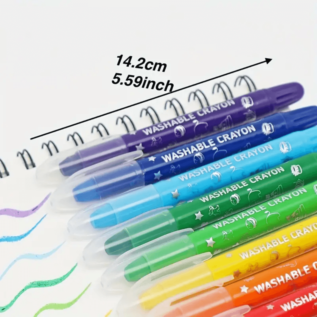 Washable Crayons for Kids – Bright Colors and Easy Clean-Up - Made2Motivate