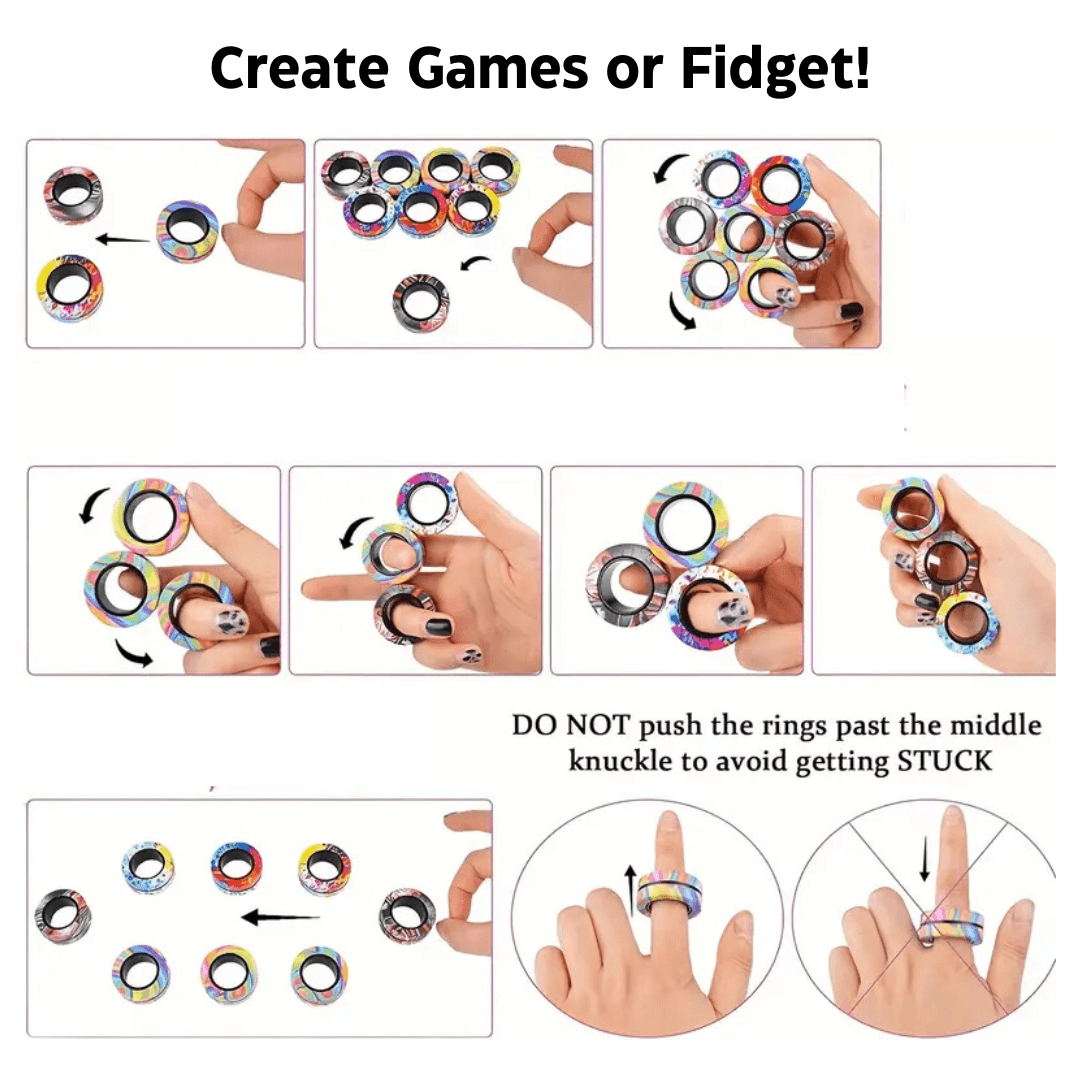 Magnetic Fidget Rings – Spin, Play, Relax! - Made2Motivate