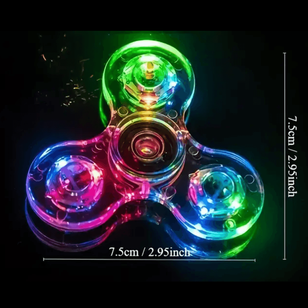 LED Light-Up Fidget Spinner | 3 Modes | Stress Relief & Fun Toy
