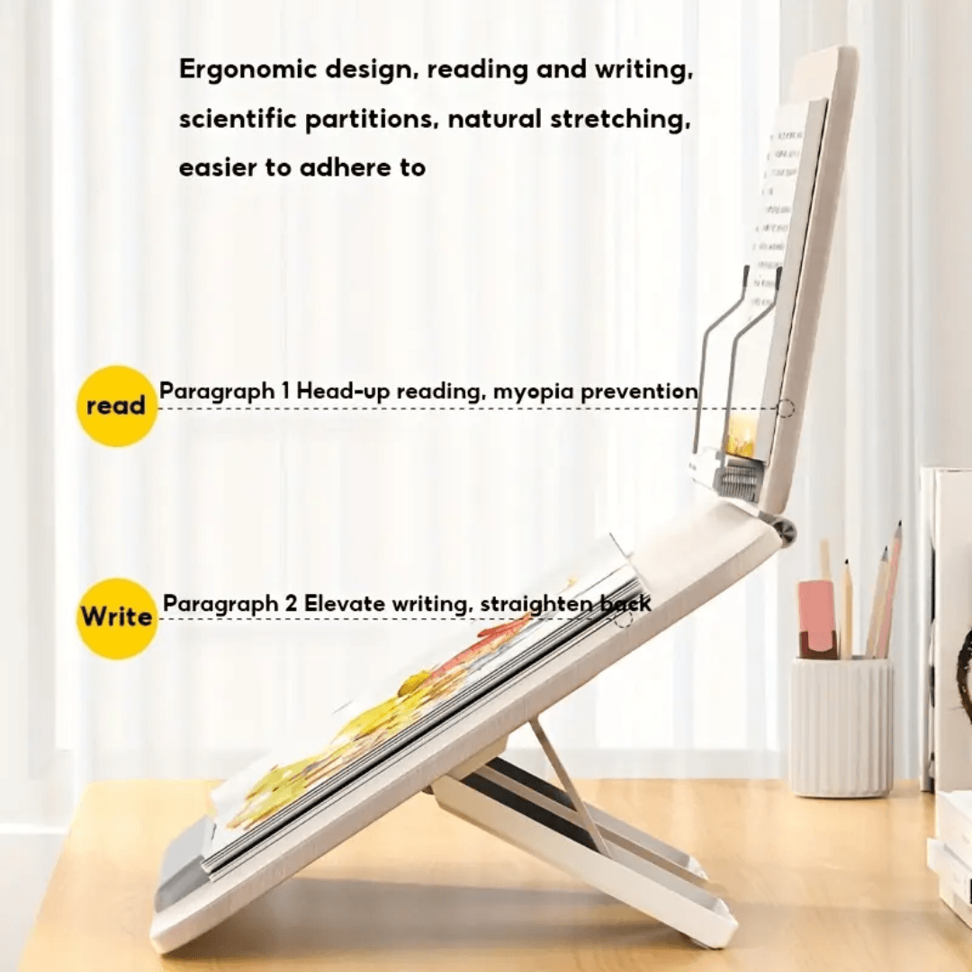 Adjustable Ergonomic Reading & Writing Desk Stand | Posture Correction Book Holder