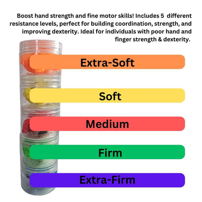Therapy Putty- 5 Resistant Levels for Strength & Flexibility - Made2Motivate