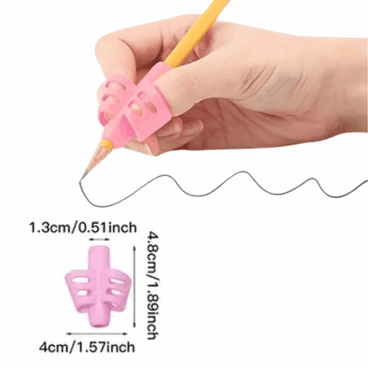 Multicolor Pencil Grippers – 4 Pack Ergonomic Writing Aids for Kids & Adults to Improve Grip & Comfort