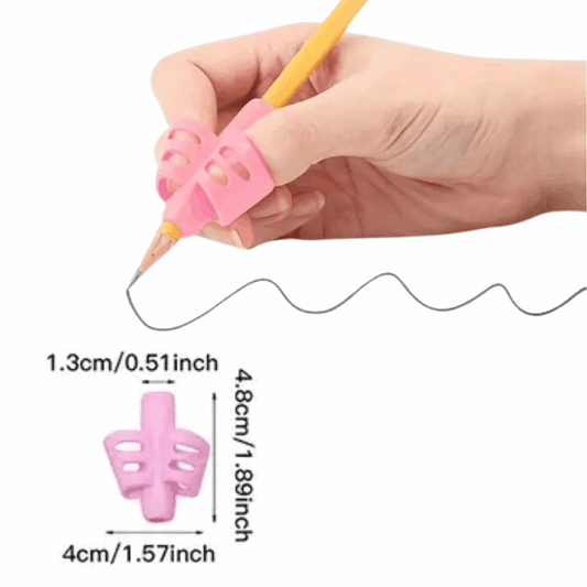 Multicolor Pencil Grippers – 4 Pack Ergonomic Writing Aids for Kids & Adults to Improve Grip & Comfort