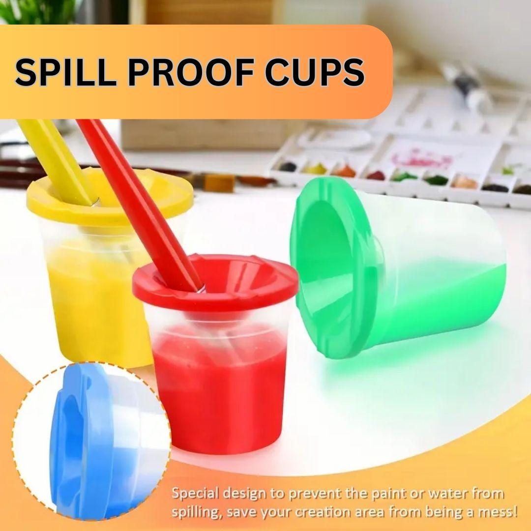 Spill-Proof Paint Cups with Brush Set - Made2Motivate
