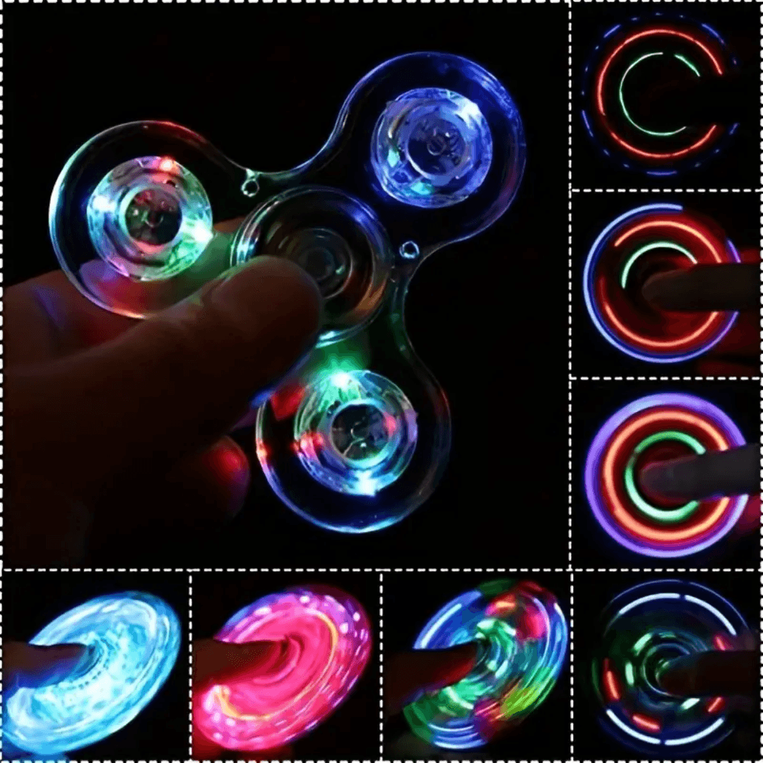 LED Light-Up Fidget Spinner | 3 Modes | Stress Relief & Fun Toy