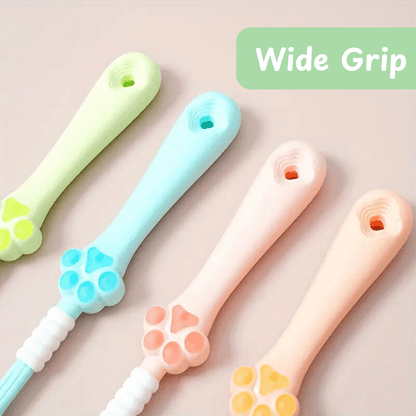 TinyPaws 3-Sided Toothbrush – Set of 2, For Faster, Fun Brushing! - Made2Motivate