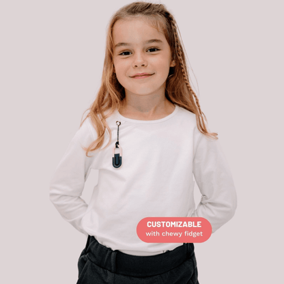 Sensory Friendly Seamless Long Sleeve Shirt + Fidget Loop – Kids - Made2Motivate